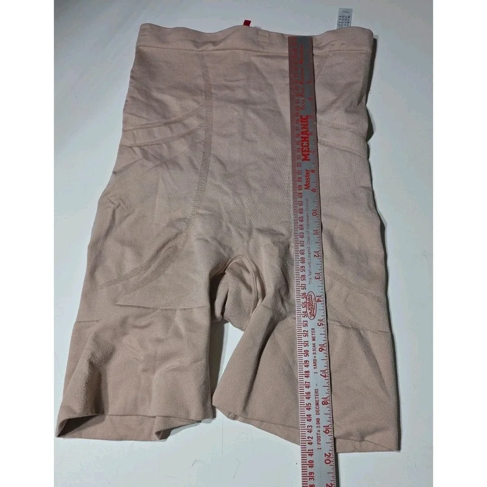 Spanx Slim Cognito Mid Thigh Body Shaper Tan Beige‎ Small XL Firm Shorts